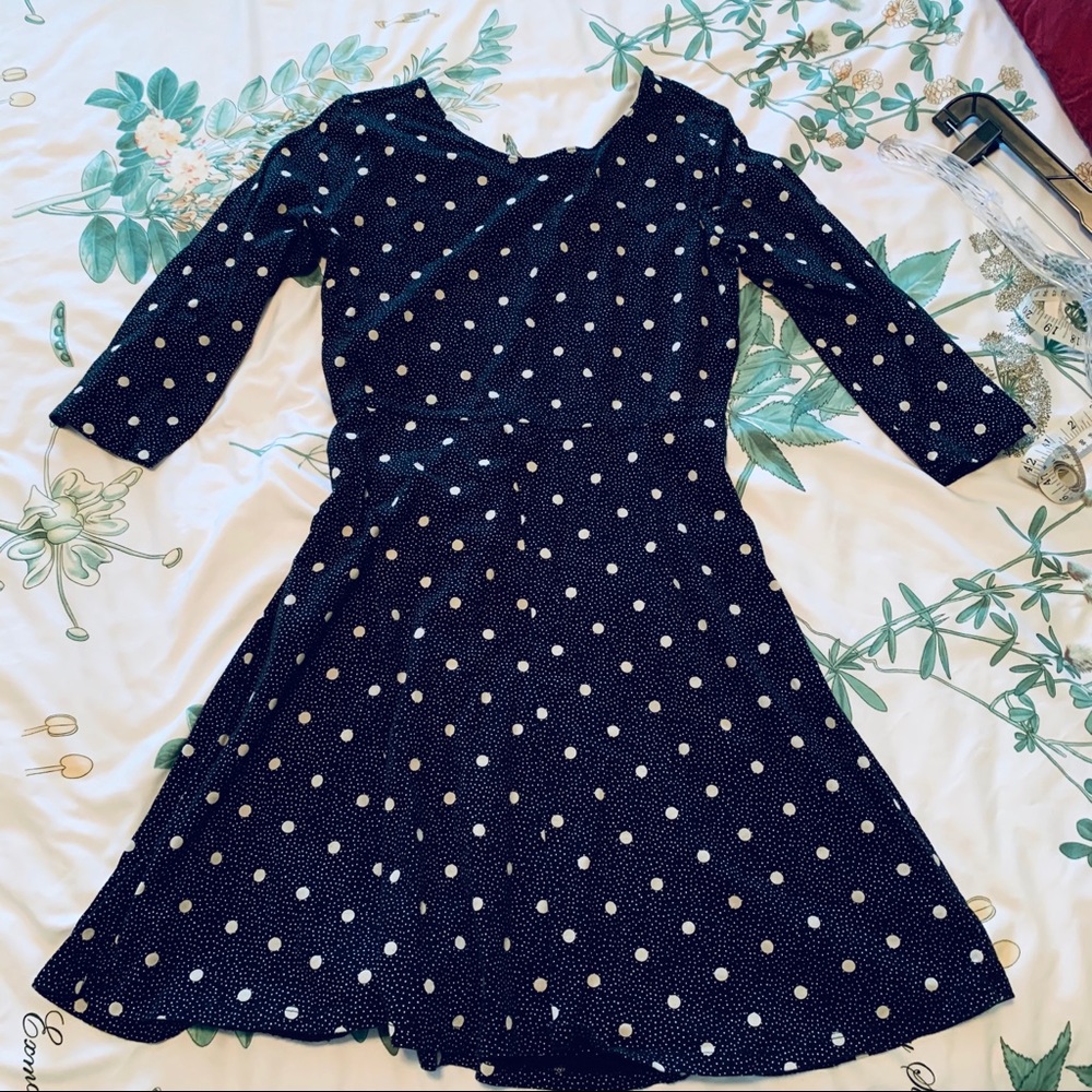 Old Navy Big Girl’s Black/White Polka Dot Dress